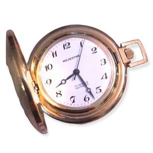 Vintage Magestime Pocket watch gold 17 jewls